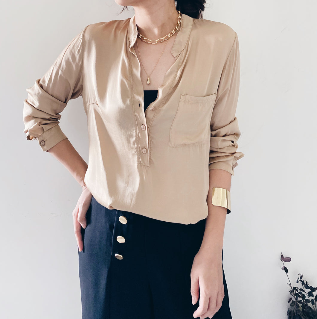 C239Q015意大利香檳金上衣