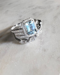 Aquamarine Emerald Ring DA10132