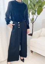 將圖片載入圖庫檢視器 LP011791高嶺絲絨格紋優雅透視手袖Top
