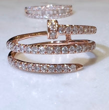 將圖片載入圖庫檢視器 DA11500 Rose Gold Nail Diamond Ring
