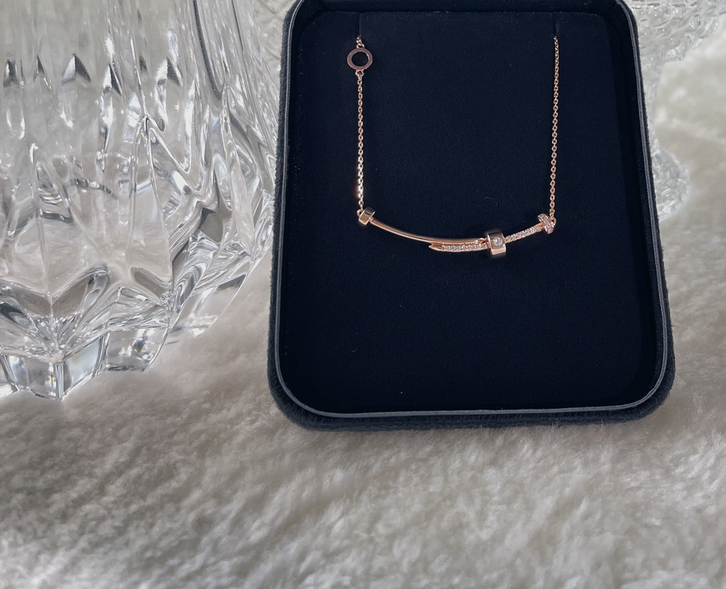 Rose gold Screw Necklace (Italy) N10005