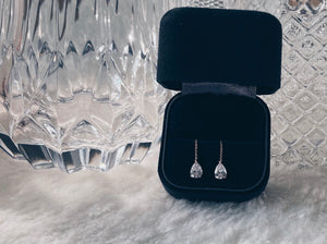 Rose gold Pear cut earrings (1 carat) E10012